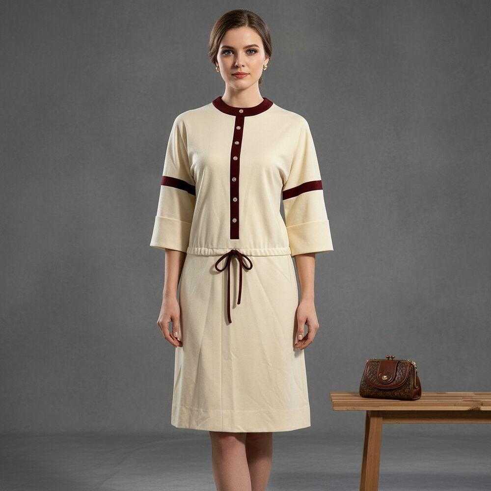 Vintage 60’s Mod Tailored Nardis Of Dallas Ivory Skirt Suit 2pc Size 6 Casual